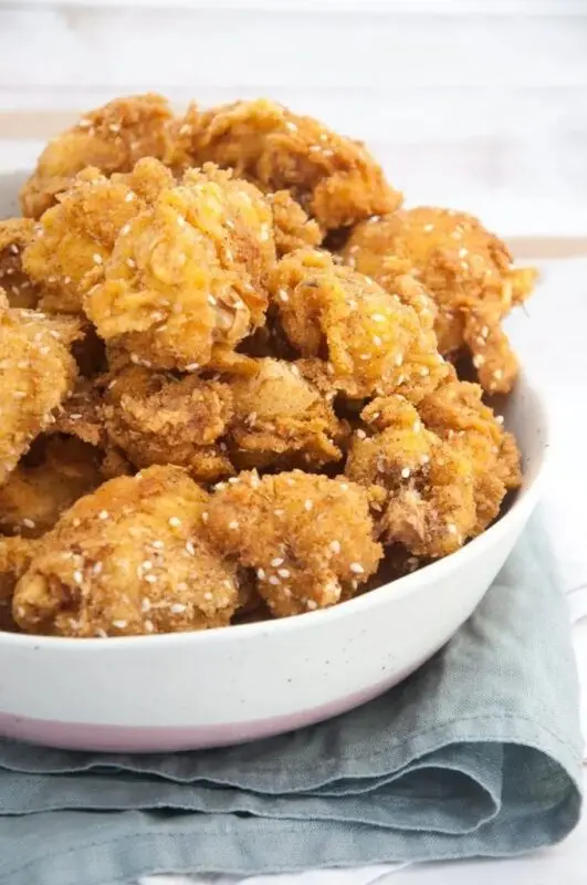 Cauliflower fried in breadcrumbs. Video