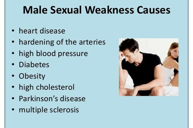 Causes of male weakness