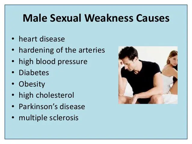 Causes of male weakness