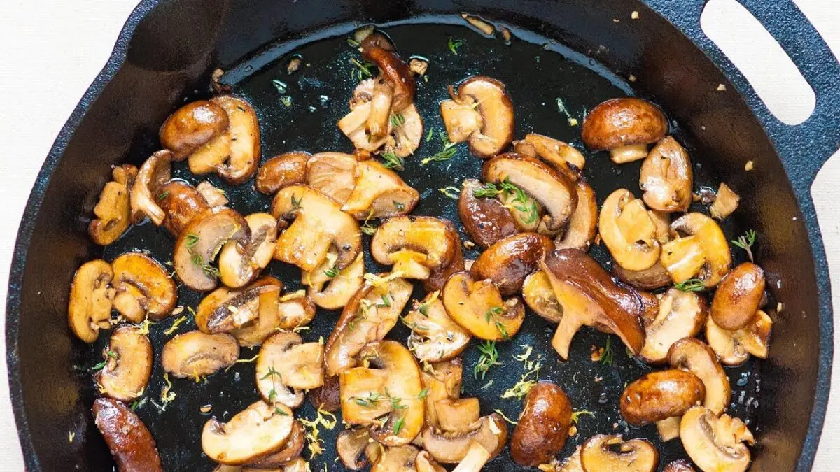 Champignons: how to fry? Video