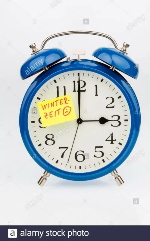 Changeover to winter time in October 2014