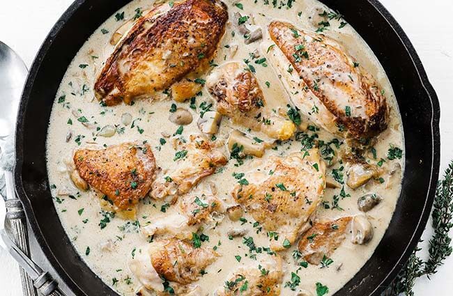 Chicken fricassee: recipe. Video