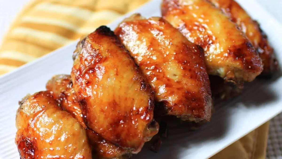 Birthday dishes: honey marinated chicken wings. Video