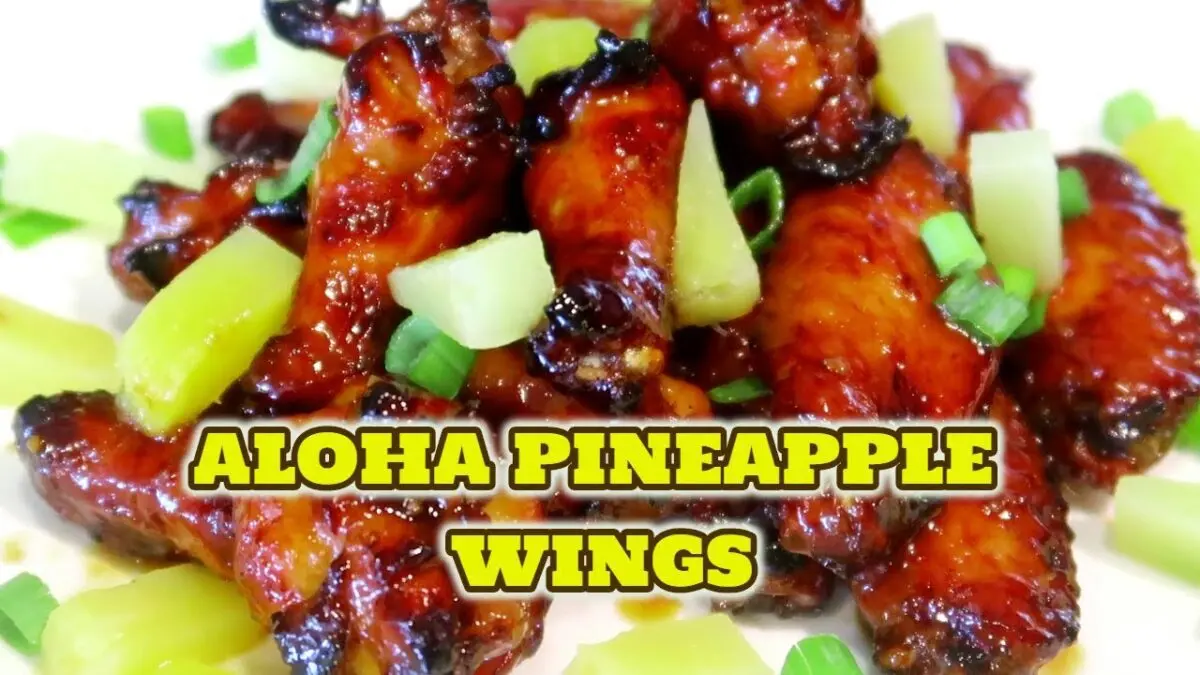 Chicken wings with pineapple and potatoes. Video