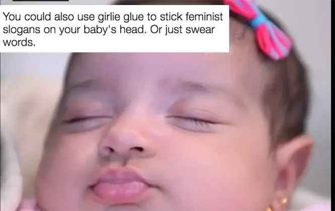 Children&#8217;s fashion, mothers glue bows on their heads