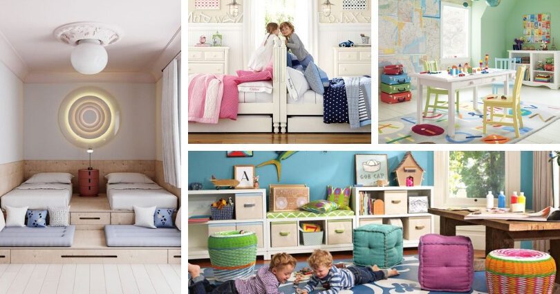 Children&#8217;s room for children of different sexes: what should be, for two, layout