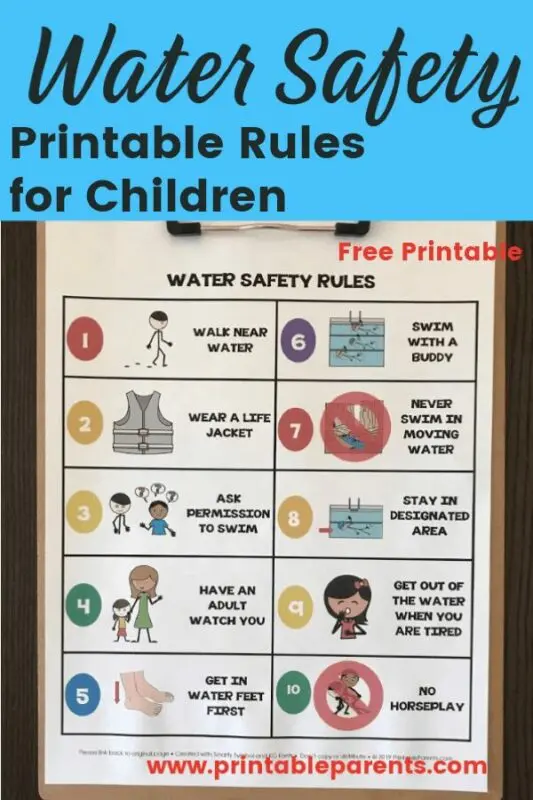 Children&#8217;s safety: rules of conduct on the water