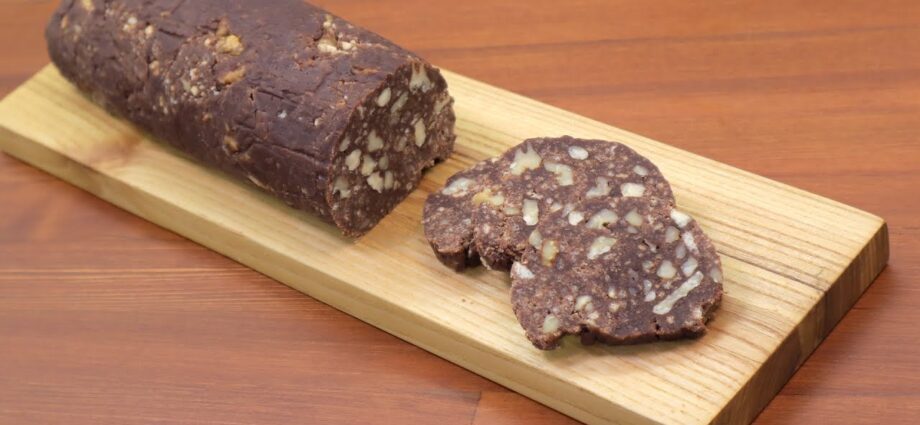 Chocolate sausage: a recipe from childhood. Video