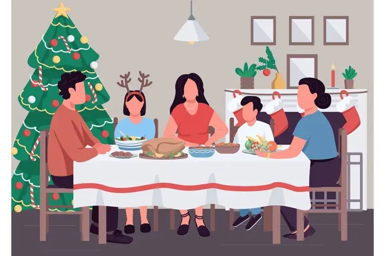 Christmas dinner for families without resources