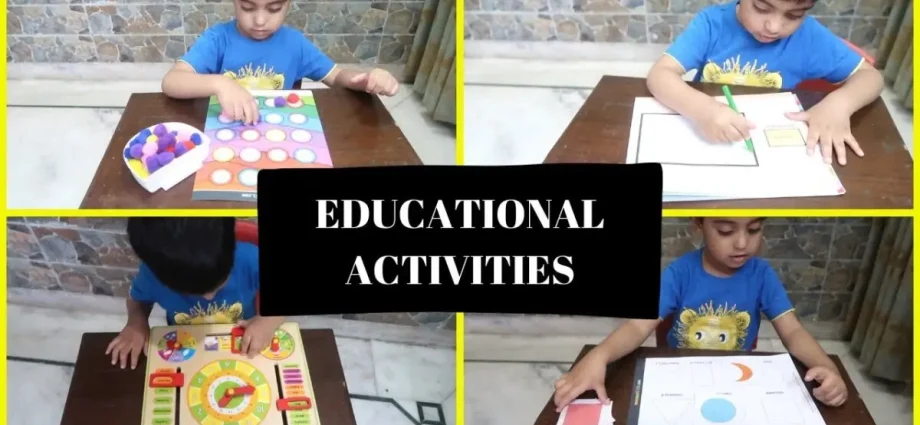 Classes with a child at home at 4 years old: educational games with children