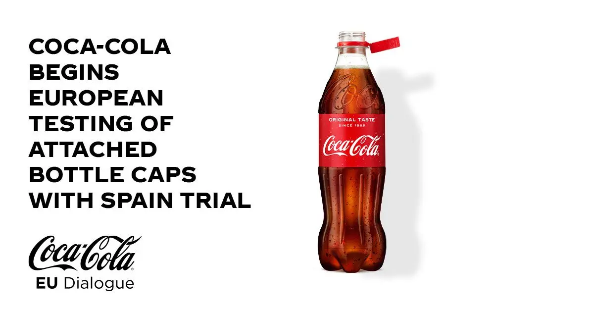 Coca cola chooses Spain as pilot of its caps attached to the bottle