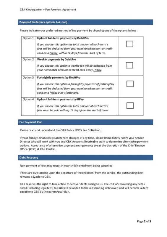 Compensation for kindergarten: parental fee, documents, accrual