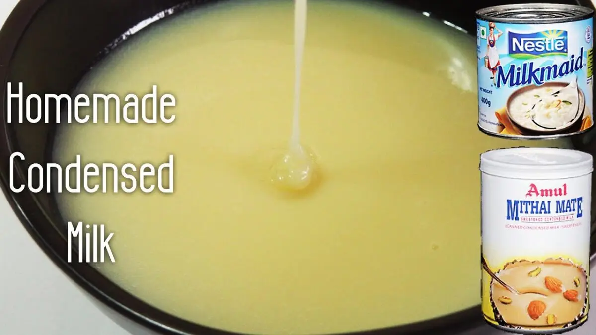 Condensed milk cream. Video