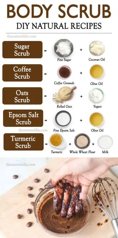 Cooking a natural body scrub