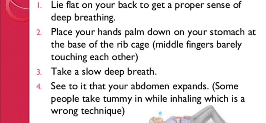 Correct breathing technique is good for your health