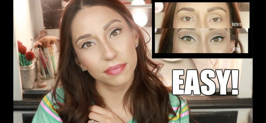 Correction of eyes with makeup. Video