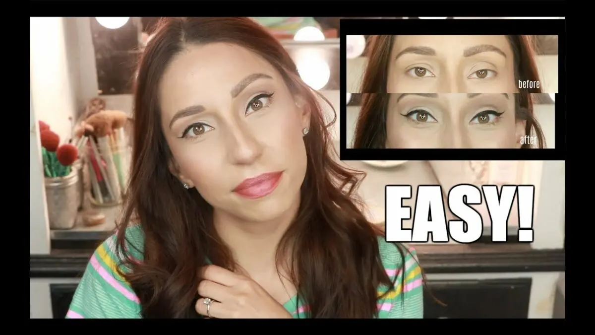Correction of eyes with makeup. Video