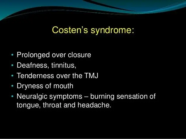 Costen&#8217;s syndrome