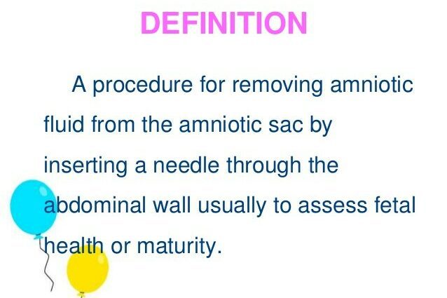 Definition of amniocentesis