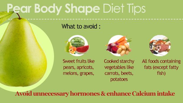 Diet for the pear shape type