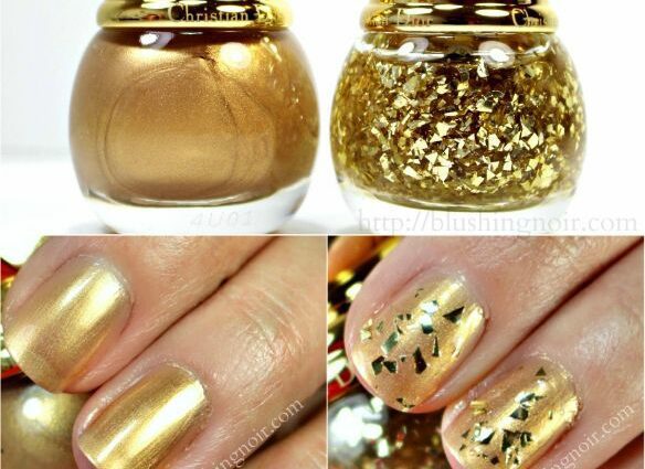 Dior gold makeup and manicure