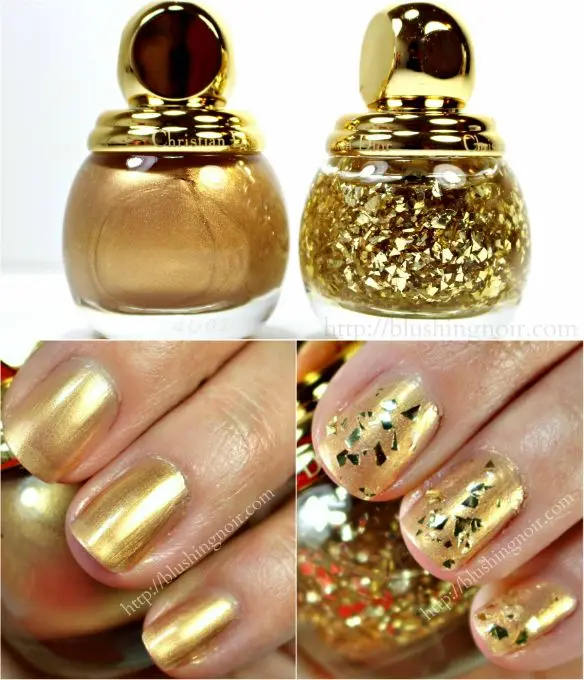 Dior gold makeup and manicure