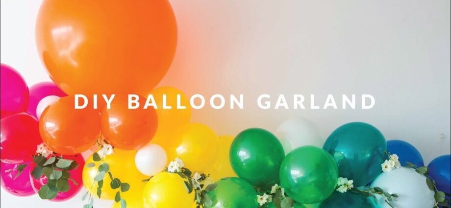 DIY balloon garland: video tutorial