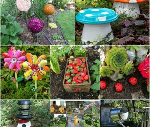 DIY garden decoration: photo