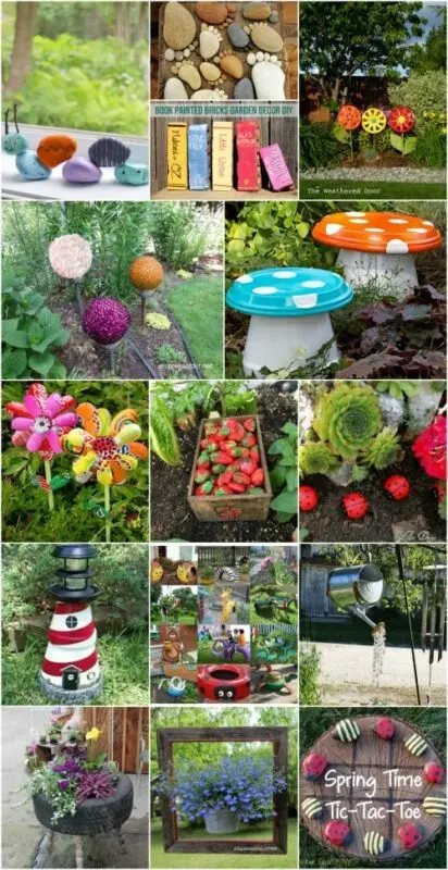 DIY garden decoration: photo