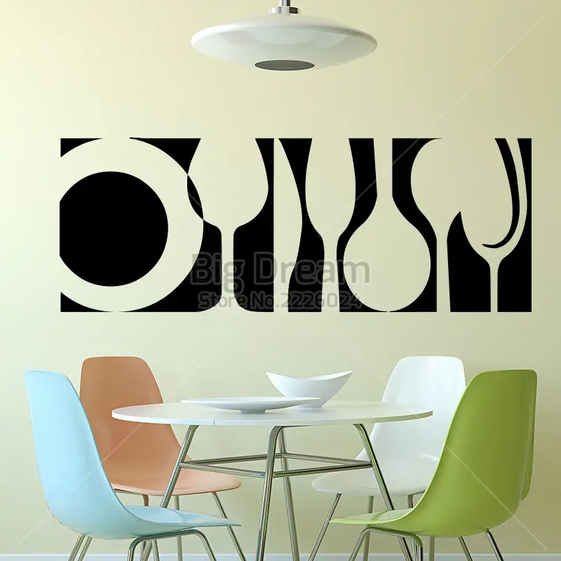 DIY kitchen interior: decorative wall stickers