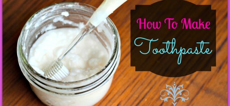 DIY natural toothpaste at home