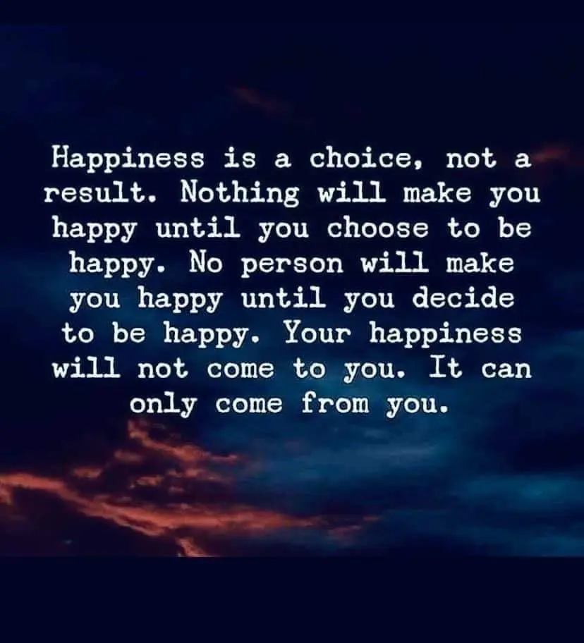 Does happiness come alone or do we have to go find it?