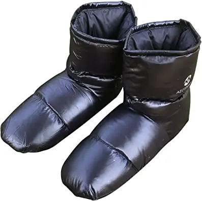 Down products: boots for sleeping