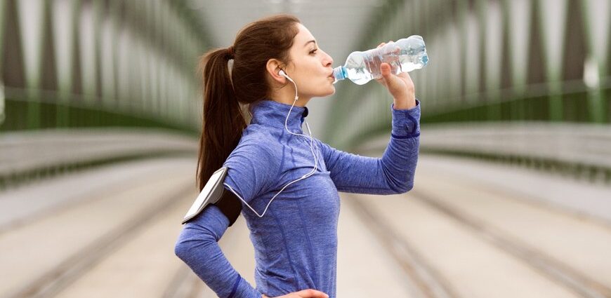 Drink water while exercising