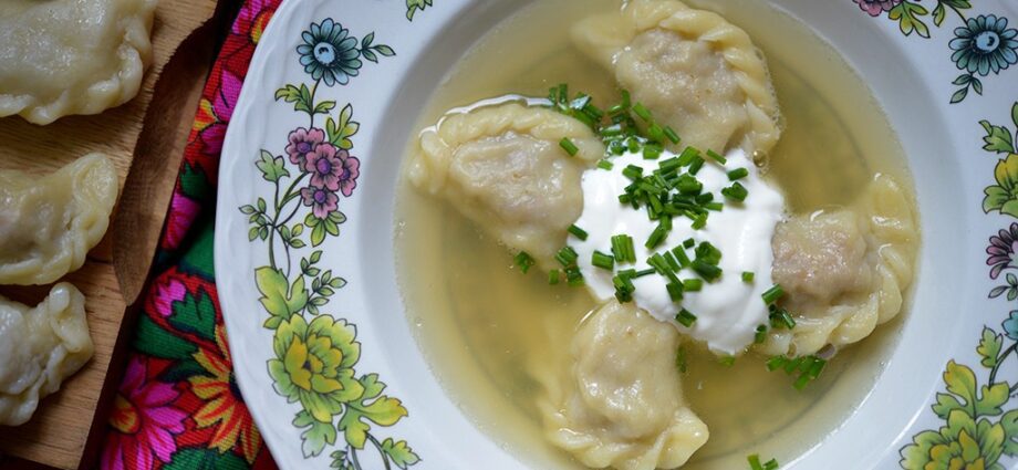 Dumpling soup: Polish cuisine. Video