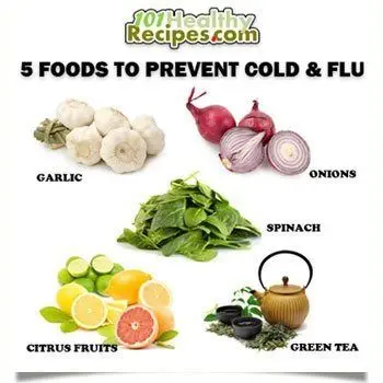 Eat healthy to prevent colds