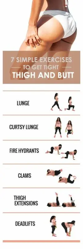 Exercises for the buttocks and thighs at home. Video