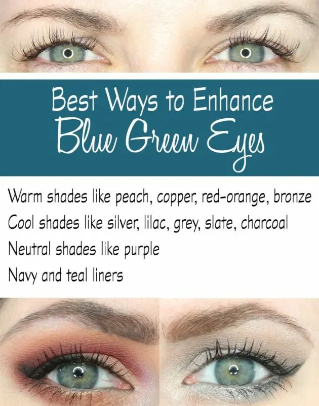 Eye makeup for blondes with blue, green eyes