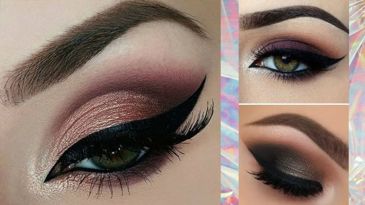 Eye makeup with shadows