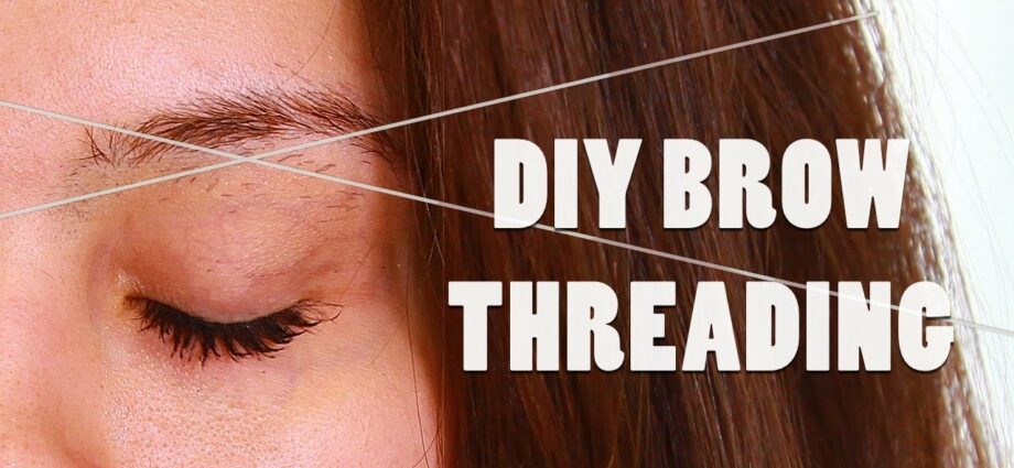 Eyebrow correction with thread. Video