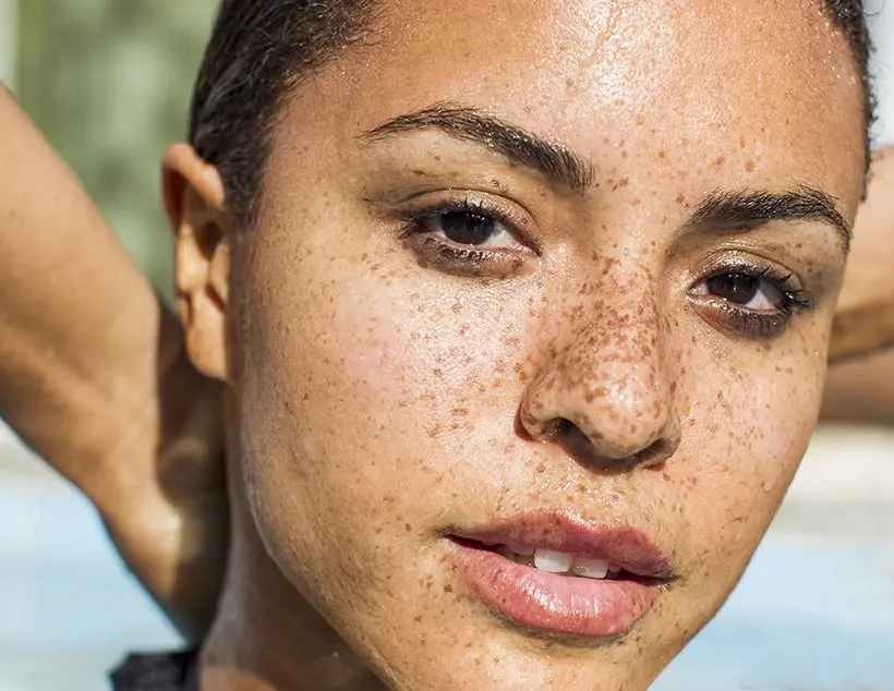 Face in summer
