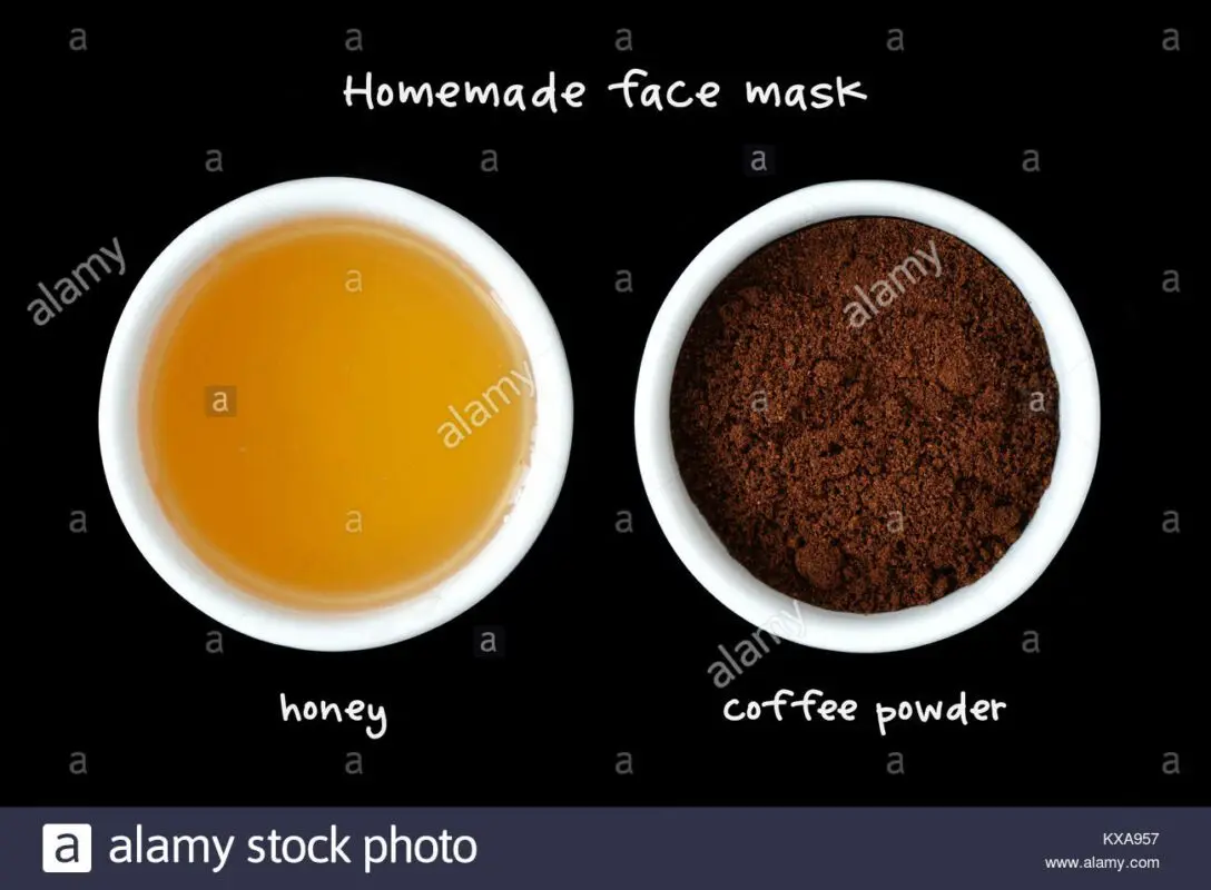 Face mask with coffee and honey