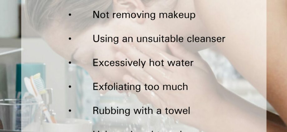 Facial cleansing, mistakes