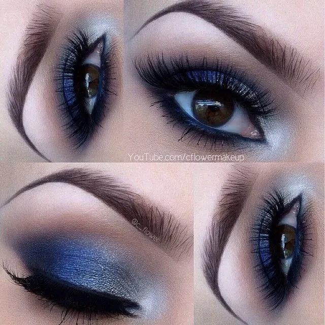 Fashionable makeup 2013: blue eyeshadow