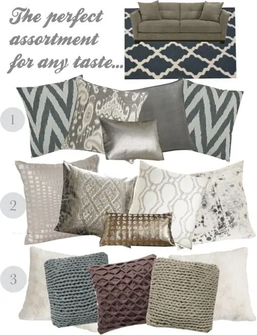 Fashionable sofa cushions