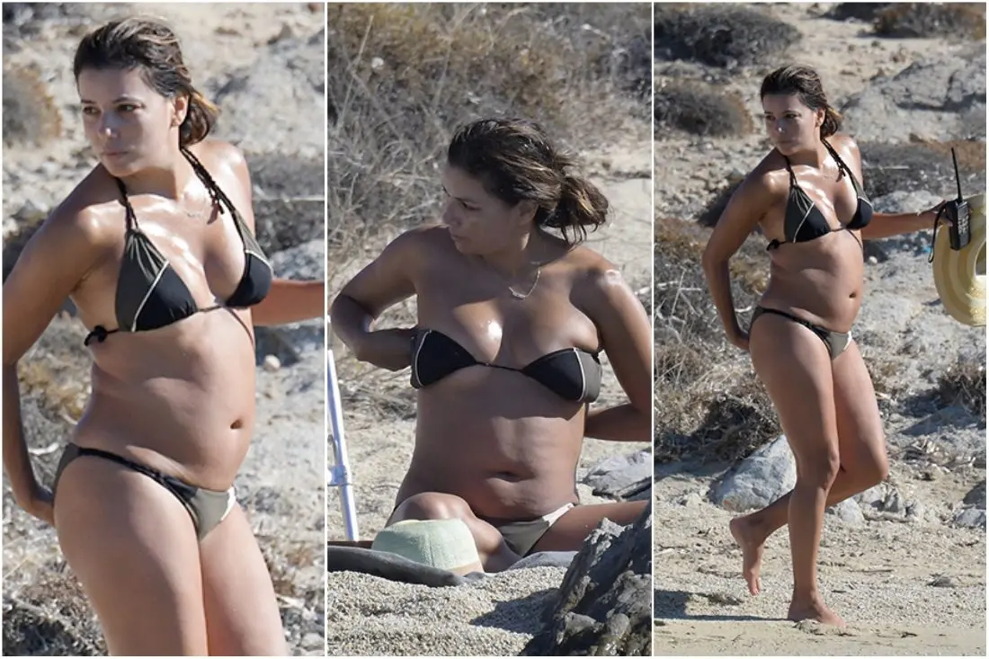 Fat and Happy: Pregnant Eva Longoria on the Beach