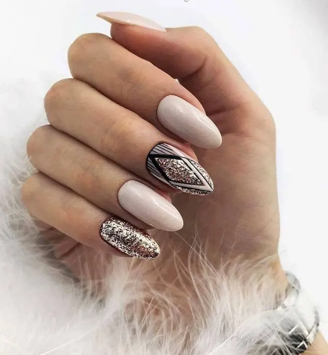 Festive New Year&#8217;s manicure: photos, trends in 2016 manicure