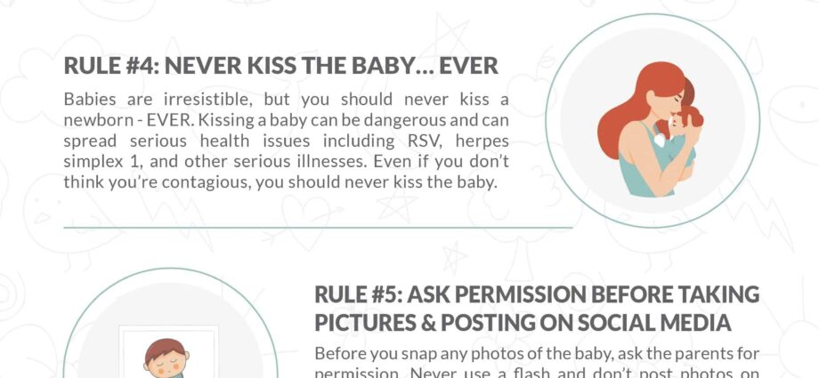 Yeni doğmuş bir bebeğe ilk ziyaret: 9 kural