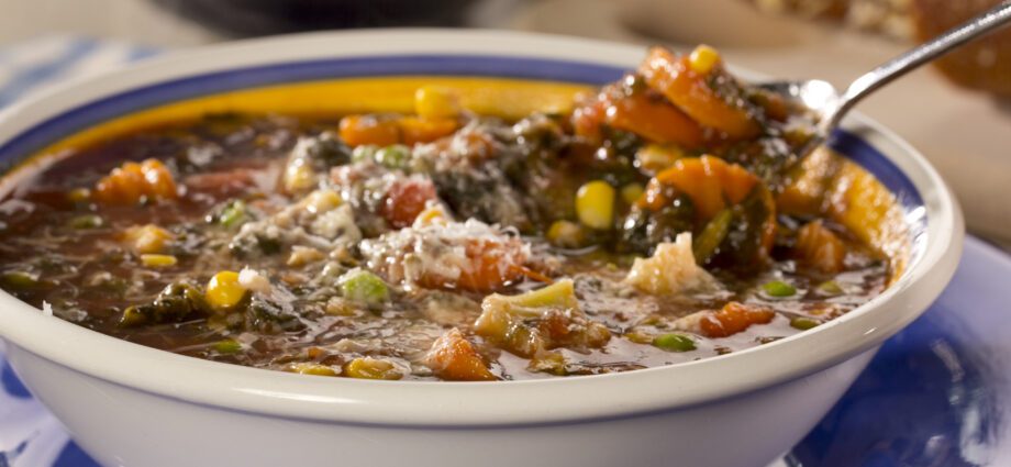 Sup hodgepodge lauk: resep sareng poto sareng video