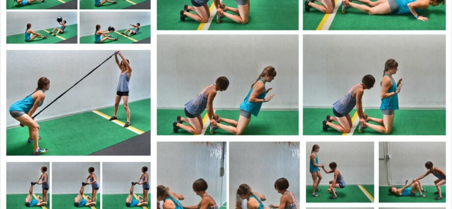 Fitness exercises in pairs